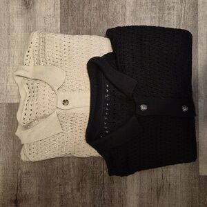 No Boundaries Black and Cream Button Down Shirts